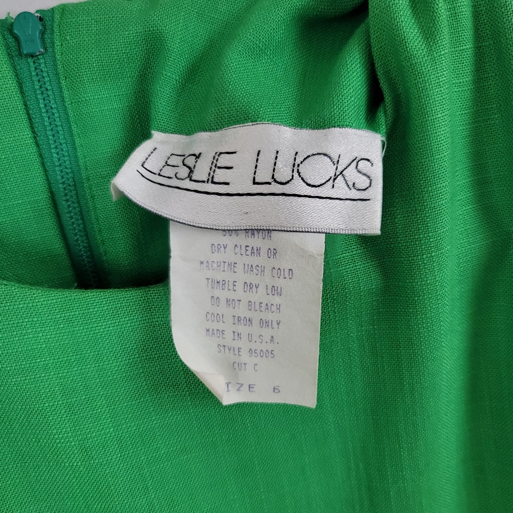 Leslie Lucks | Vintage 80s Colorblock Midi Dress - Picture 4 of 7